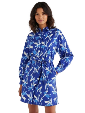 Scoop Women's Balloon Sleeve Poplin Shirtdress with Pockets Size XL